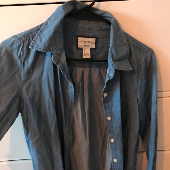 Denim Cardigan Button Up - Picture 2 of 2